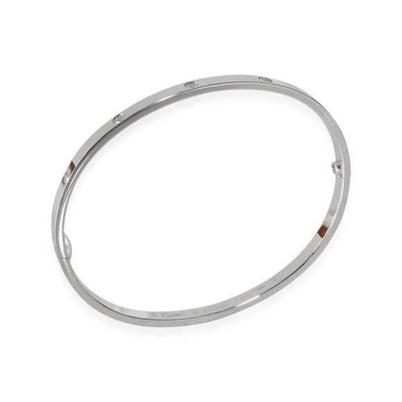 CARTIER Love Bracelet, Small Model, 10 Diamonds [White Gold] - Picture 2 of 6